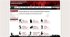 Desktop Screenshot of instrumentpriser.dk